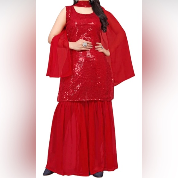 Sharara set, Indian ethnic wear 3 pcs set NWOT/NIP - Picture 6 of 11